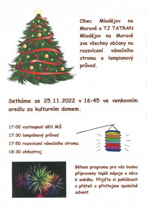 rozsvícení vánočního stromu