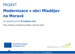 Modernizace vybavení kulturního domu - nové židle, nové ozvučení sálu